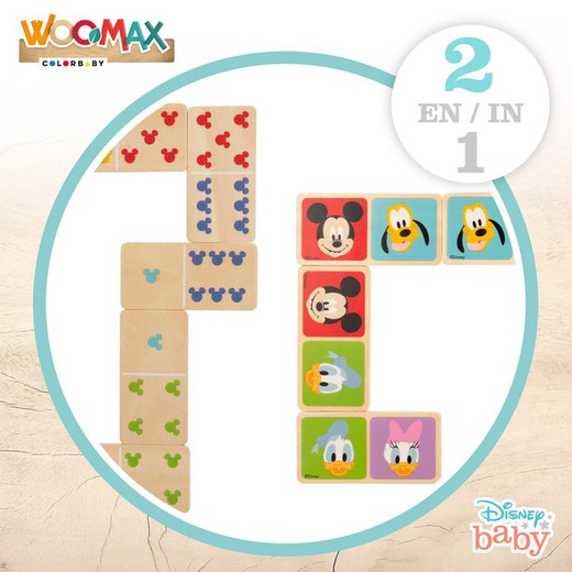 Domino De Madera Mickey Y Minnie Disney Baby By WOOMAX DonDino Juguetes