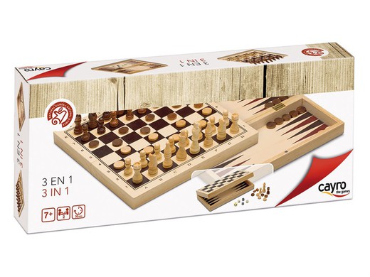 Juego de Ajedrez-Damas-Backgammon