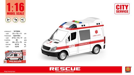 Ambulancefriktion l & s 1:16