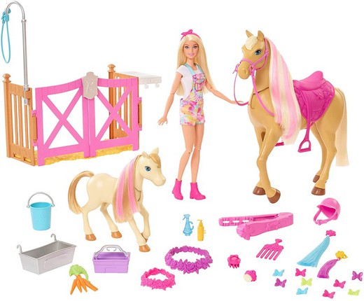 Barbie avec cheval et poney