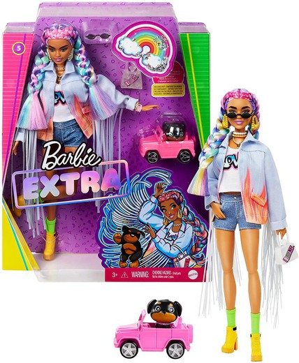 Barbie Extra Trenzas De Colores