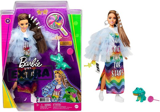 Vestido Barbie Extra Arco-Íris