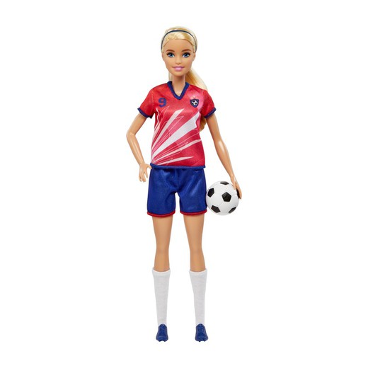 BARBIE FUTBOLISTA CAMISETA ROJA