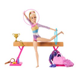 BARBIE TU PUEDES SER GIMNASTA C/SET JUEGO RUBIA