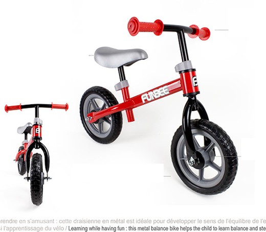 Bicicleta sin pedal roja funb