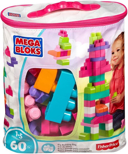 Mega Bloks 60 lyserød taske