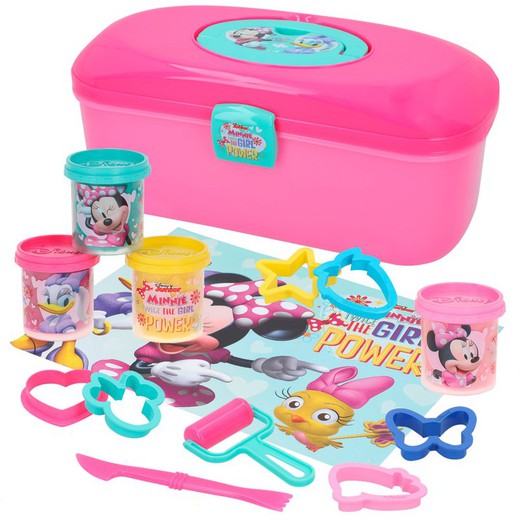 Caja Plastelina C/Moldes Y Herramientas Minnie