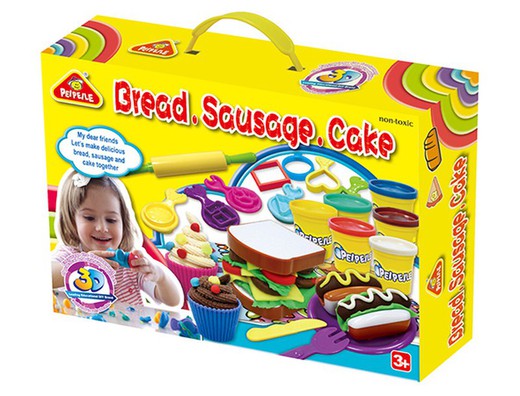 Caja Plastilina Sandwich Y Salchichas