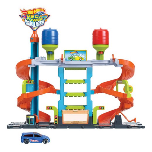 City Mega Torre Lavado Coches Hot Wheels