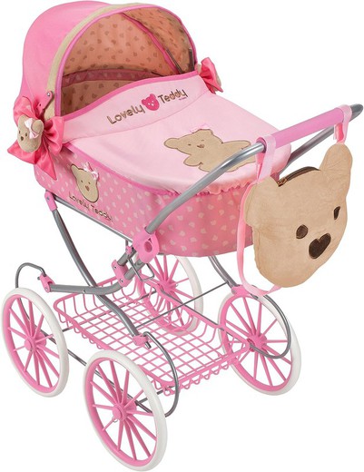 Coche Muñeca Capota Classic Lovely Teddy