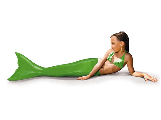 Meerjungfrau Schwanz mit Flossen Green TL