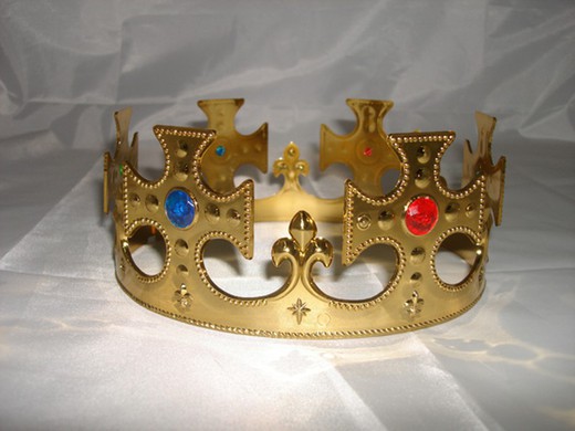 Corona rey cruzada oro/plata