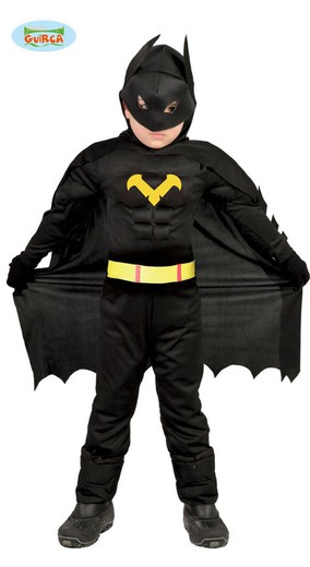 Costume enfant hÃ©ros noir 3 4 ans