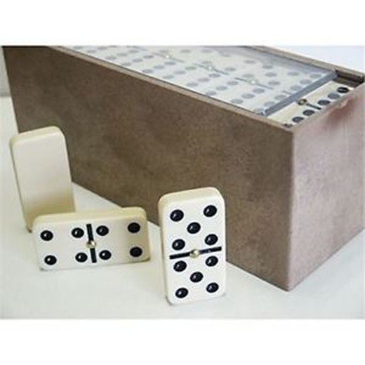 Domino marfil caja plástico