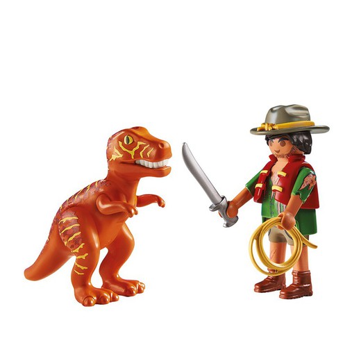 Duo Pack Aventurero Con T-Rex Playmobil