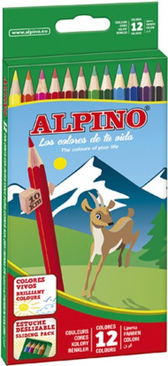 Case 12 crayons alpins