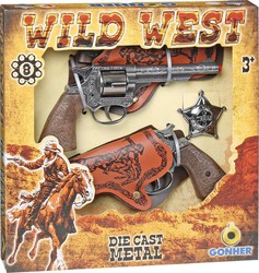 Estuche 2 Revolver 8T Wild West Doble