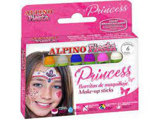 Estuche 6 Barras Maquillaje Princesa Fiesta