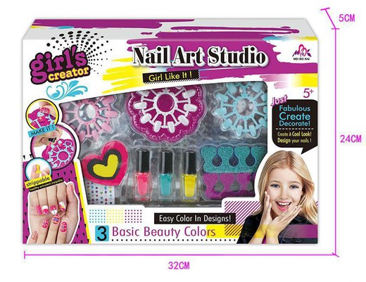 Nail Studio com 3 esmaltes