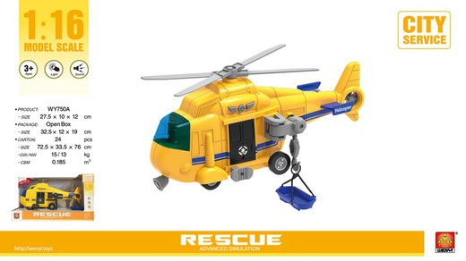 Helicóptero 1:16 Som de Luz