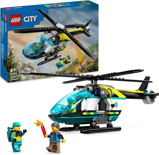 Helicóptero De Rescate Para Emergencias Lego