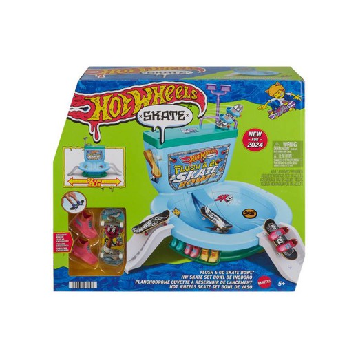 HOT WHEELS SKATE BOL DE CEREALES FLUSH & GO SET JG