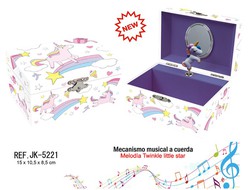 JOYERO MUSICAL UNICORNIO Y ESTRELLAS