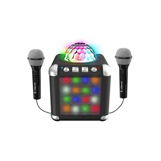 KARAOKE C/2 MICROS, LUCES LED Y DISCO BALL