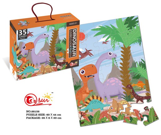 MALETIN PUZZLE DINOSAURIOS 35 PZAS