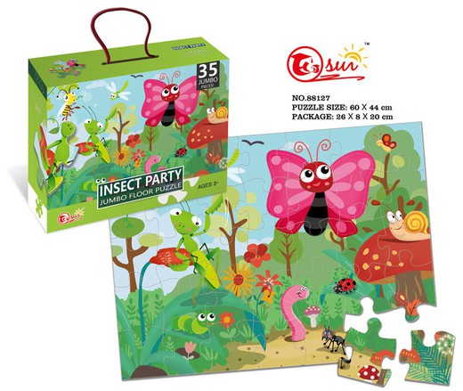 MALETIN PUZZLE INSECTOS 35 PZAS