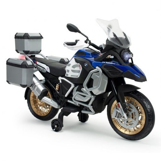 Injusa BMW R 1250 GS Adventure Moto Électrique avec Valises 12V Bleu