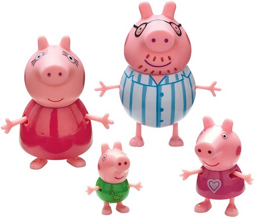 Förpackning 4 Pig familjefigur