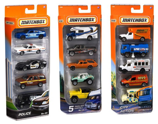 Pack 5 Matchbox Vehicles