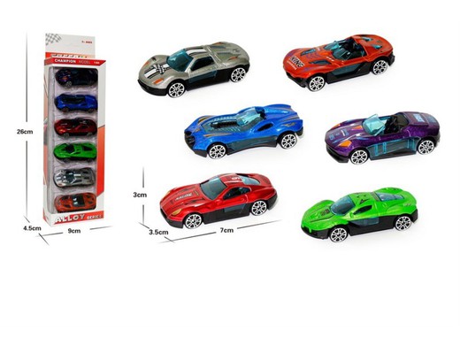 Pack 6 Coches Metal