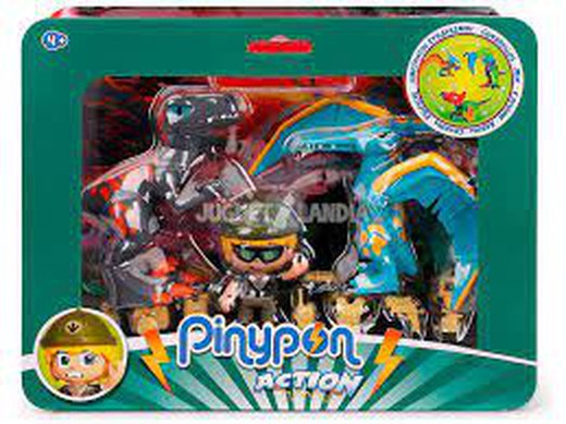 Pinypon Action. Wild. Pack 2 Dinosaurios & 1 Figura