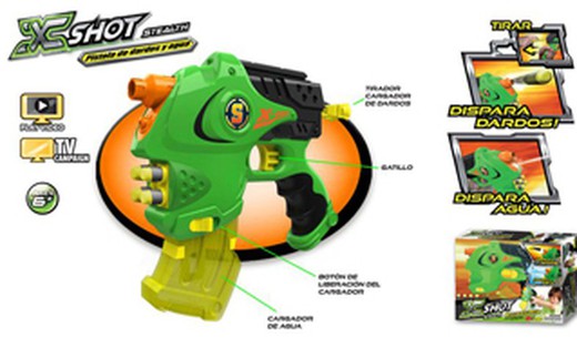 Pistolet à eau et fléchettes xshot st