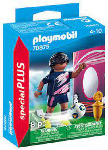 Futbolista con muro de gol Playmobil