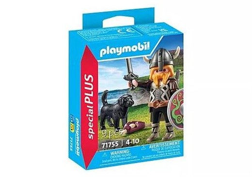 Playmobil Vikingo Con Perro Guardian