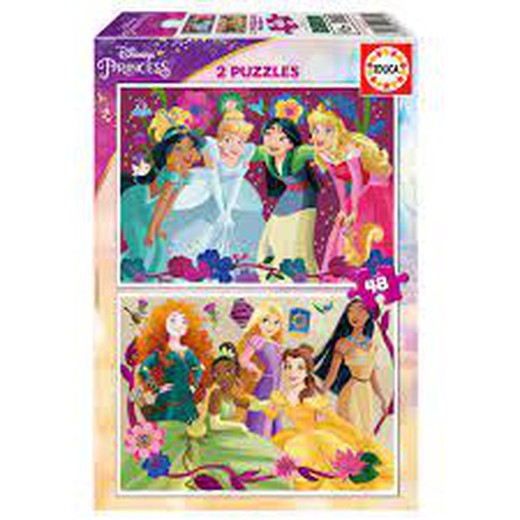 Puzzle 2X48 Disney Princess