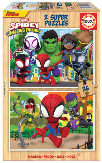 Puzzle de Spidey & His Amazing Friends 2X25  piezas