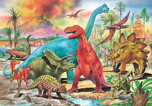 Quebra-cabeça júnior 100pcs Dinosauri