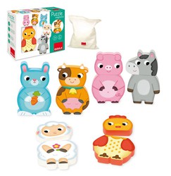 Puzzle Magnetico Madera Granja