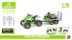 Quad Con Remolque Y Moto Agua esc 1:16