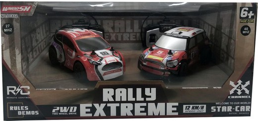 Set van 2 Rally Xtreme R / C-wagens