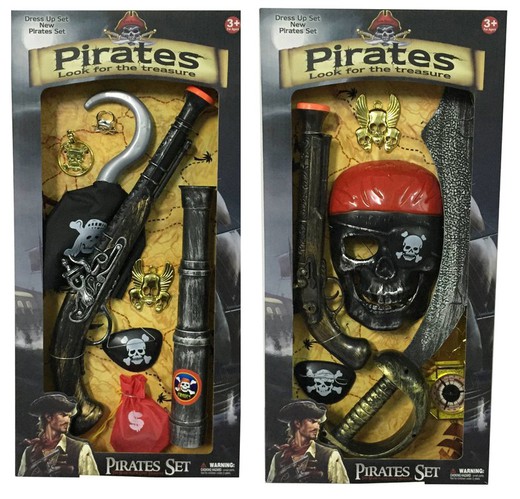 Conjunto de acessórios variados de piratas