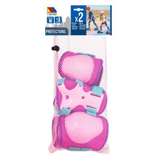 Set De Protecciones Rosa