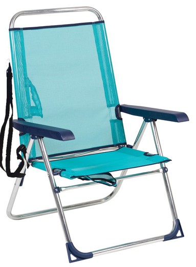 Cadeira de praia turquesa Fibreline
