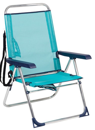 Chaise de plage Fibreline turquoise