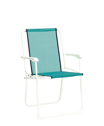 Stalen texturen turquoise vaste fauteuil