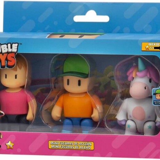 STUMBLE GUYS FIGURA ACCION 7.5 CM PK3